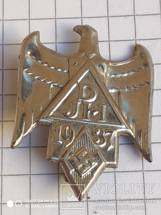 Знак DJH 1937 Hitler Jugend, фото №2