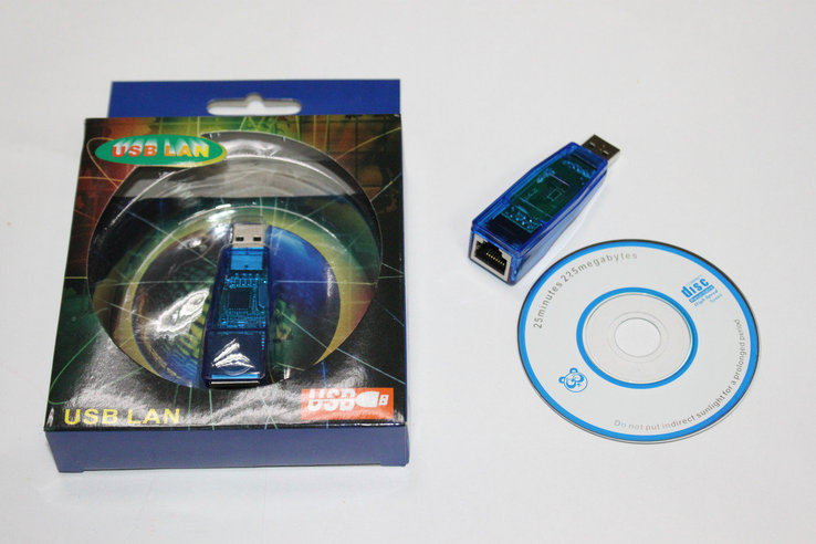 Сетевая карта USB to LAN RJ45 + компакт-диск драйверов