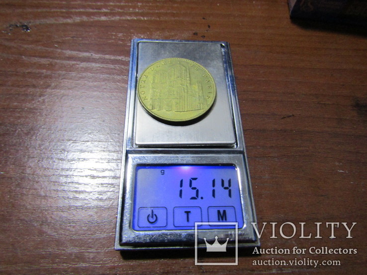 Жетон чи монета - Нотердам де Парі, вага 15,14 грм., фото №3
