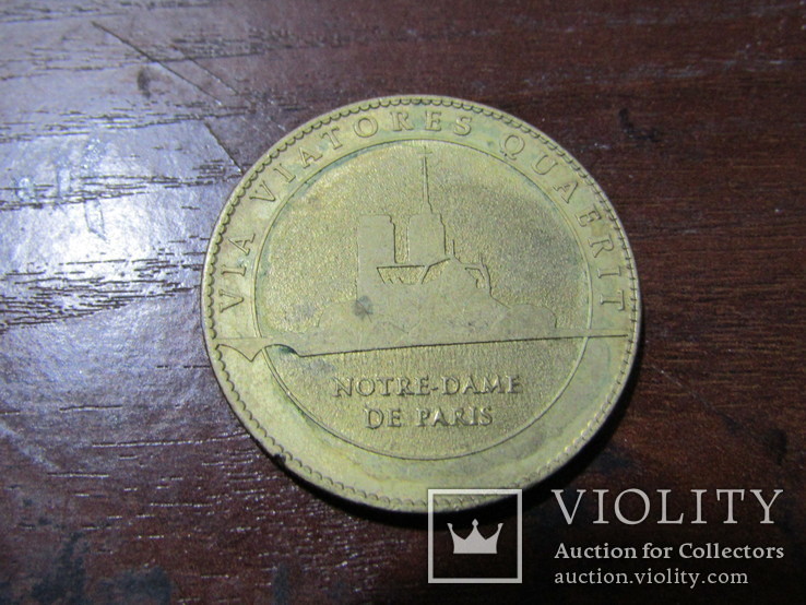 Жетон чи монета - Нотердам де Парі, вага 15,14 грм., фото №5