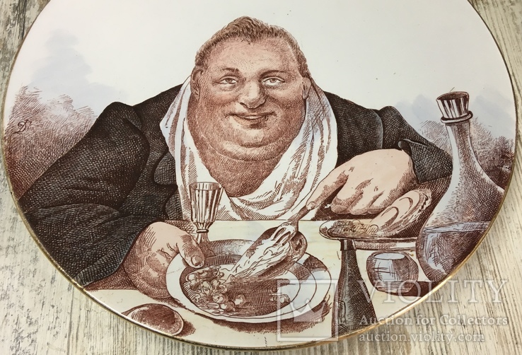 Настенная тарелка «Обжора», Кузнецов - 30 см., фото №4