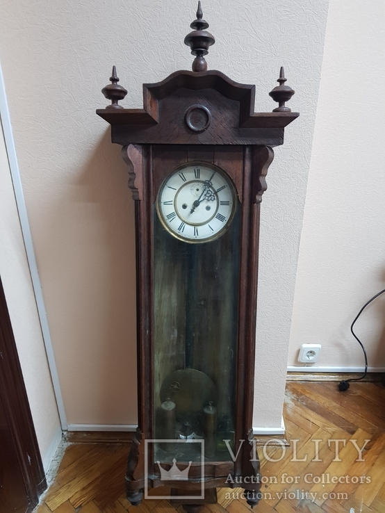 Большие гирьевые часы Gustav Becker