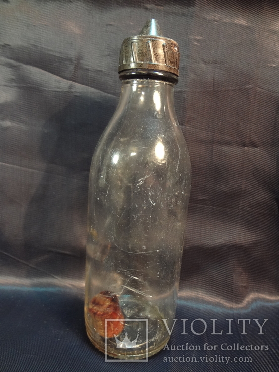 Старая бутылочка с крышечкой и пробкой, Чехия, фото №2