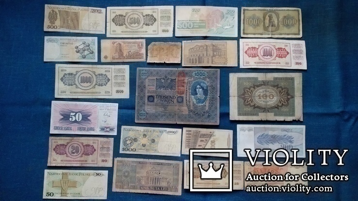 Коллекция Банкнот старой  Европы. 21 штука., фото №3