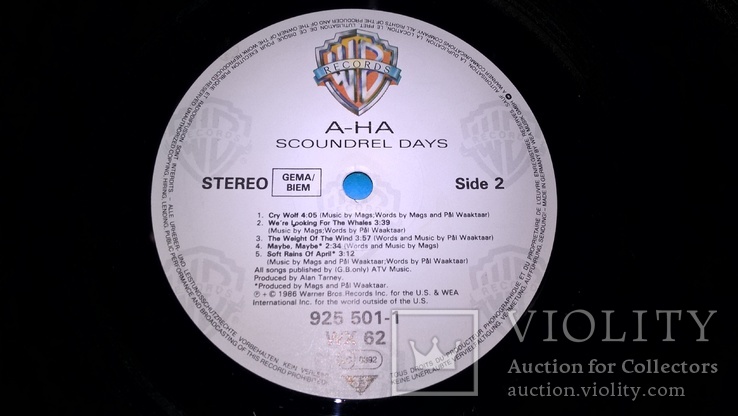 A-ha (Scoundrel Days) 1986. (LP). 12. Vinyl. Пластинка. Germany., фото №8