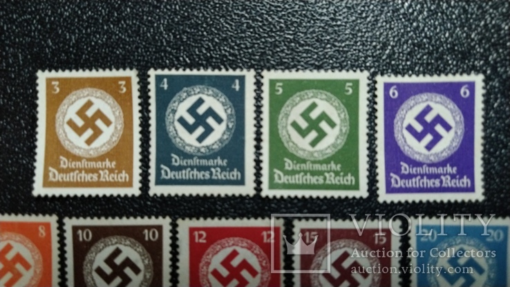 3 Рейх служебные марки полная серия, фото №3