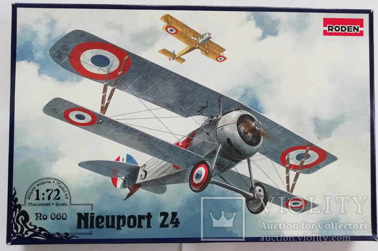 Французский самолет биплан Nieuport 24, 1-я мировая от Roden в 1:72, фото №2