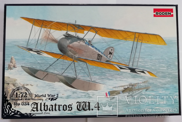 Немецкий гидро-самолет биплан Albatros W-4, 1-я мировая от Roden в 1:72, фото №2