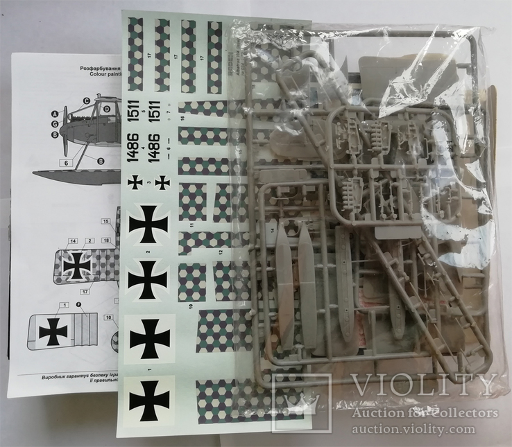 Немецкий гидро-самолет биплан Albatros W-4, 1-я мировая от Roden в 1:72, фото №4