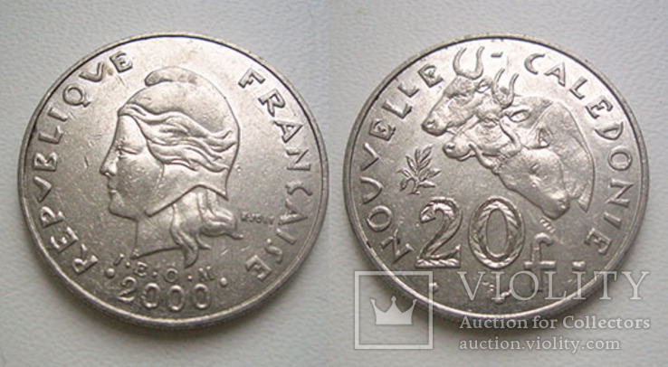 Новая Каледония, 20 франков 2000 года
