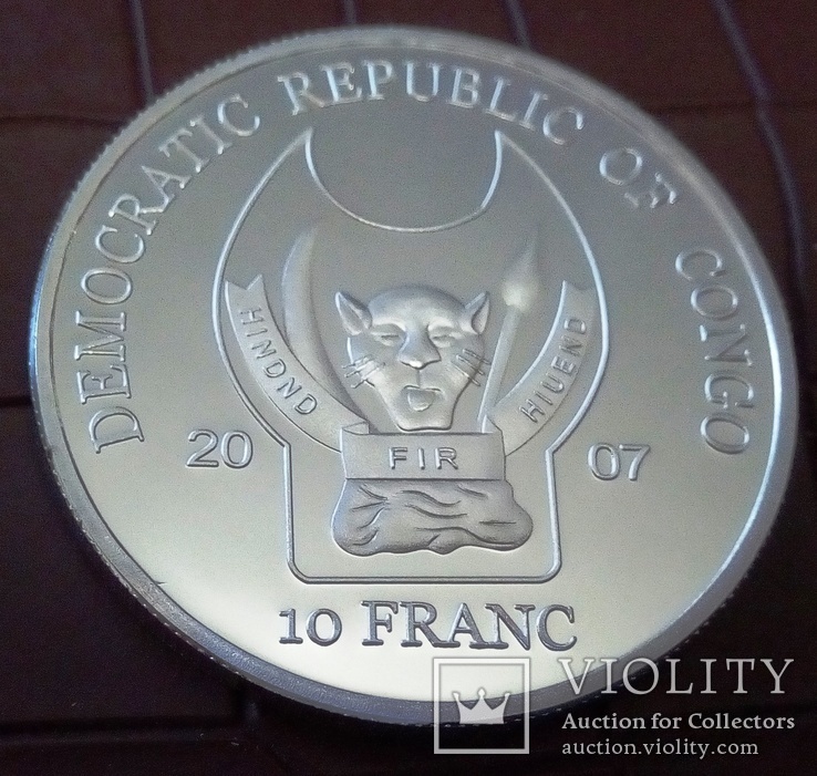 10 франків 2007 року  Конго, фото №3