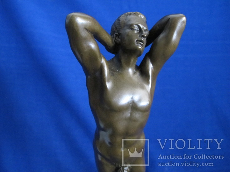 Эротическая бронзовая скульптура Обнаженный Мужчина Бронза, фото №2