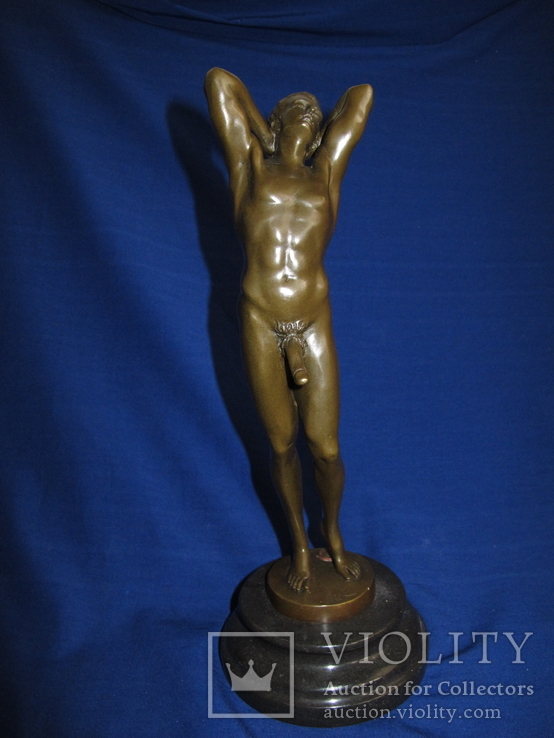 Эротическая бронзовая скульптура Обнаженный Мужчина Бронза, фото №5