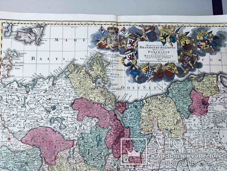 1750-е Карта Польши - 64 Х 54 см., фото №12