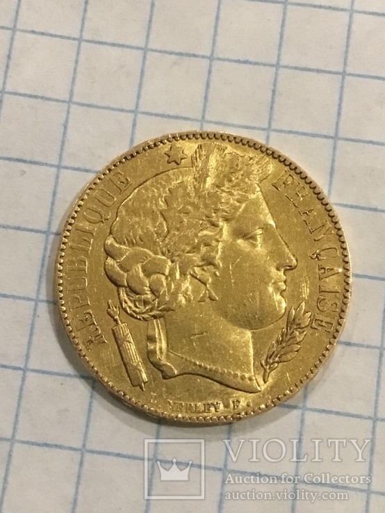 20 франков 1851 Франция золото к5л1, фото №2