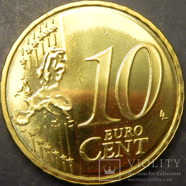 10 євроцентів Естонія 2011 UNC, фото №3