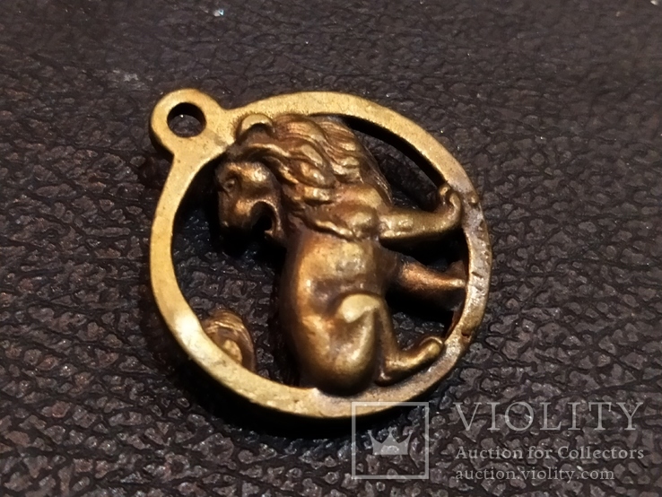 Лев кулон бронза брелок коллекционная миниатюра, фото №6