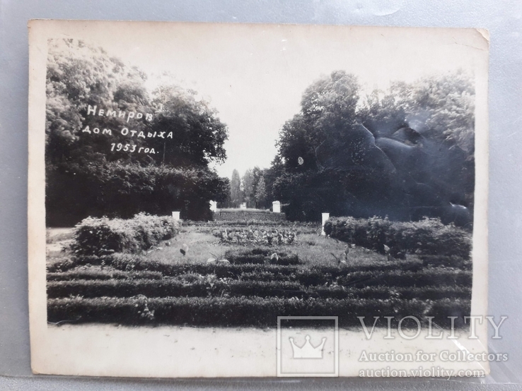 Открытка фото Немиров 1953 год аллея в парке, фото №2
