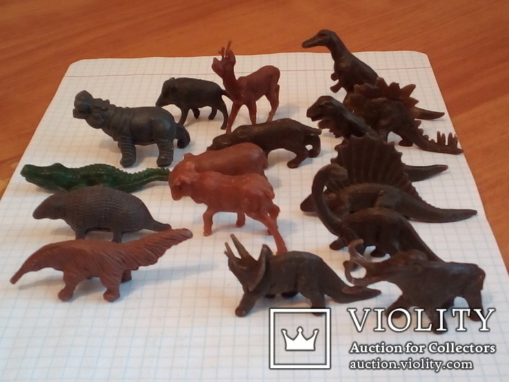 Динозавры и другие животные 16 штук, фото №5