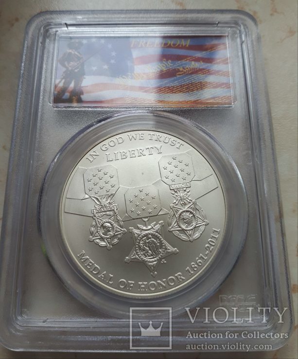 Medal of Honor $1 PCGS MS-69, фото №2