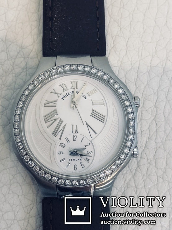 Часы Philip Stein Teslar Сталь c бриллиантами, фото №2