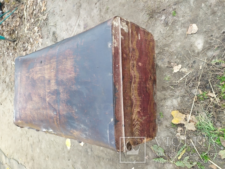 Старинный фанерный ящик саквояж, фото №5
