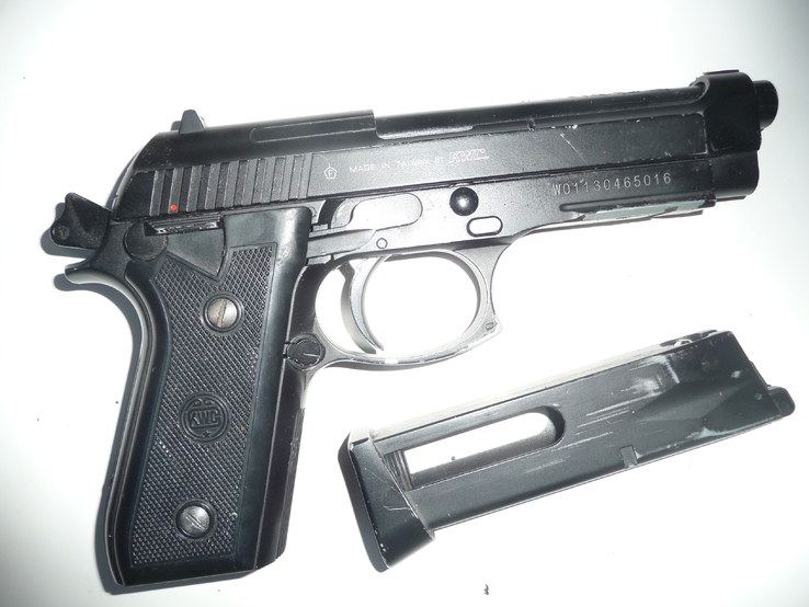Пневматический пистолет KWC Beretta M92 +кож.кобура + 5 балонов+100 пуль, photo number 6