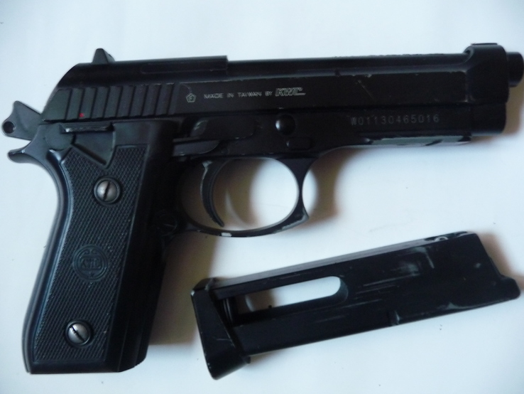 Пневматический пистолет KWC Beretta M92 +кож.кобура + 5 балонов+100 пуль, photo number 7