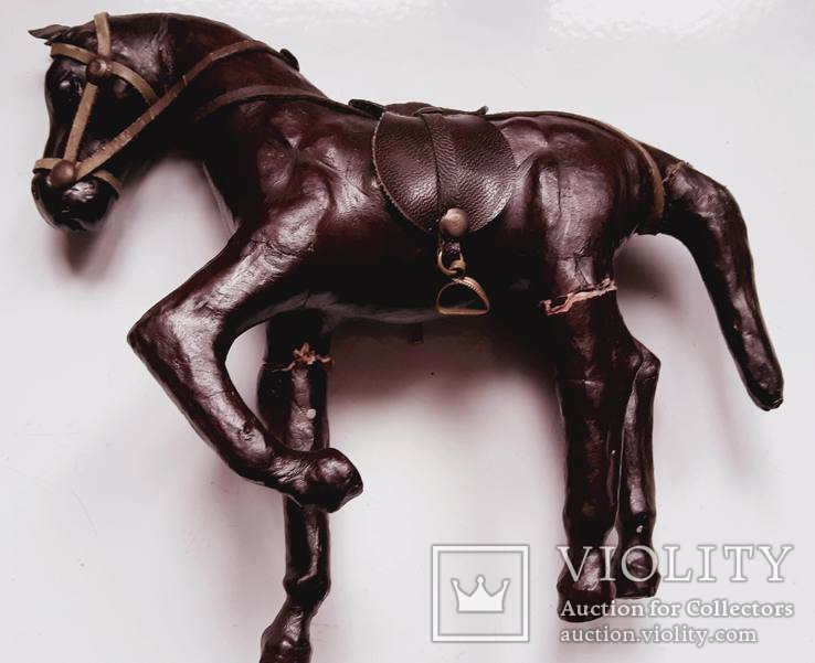 Конь,лошадь обтянутая кожей.на реставрацию., фото №3