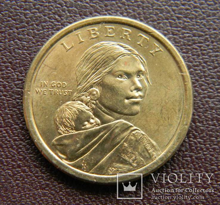США 1 доллар 2010, Сакагавея Стрелы, фото №4