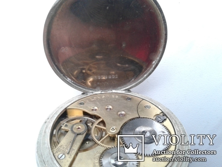 Швейцарские часы лонжинес 30х годов 20 века.рабочие с серебрянной цепочкой, фото №7