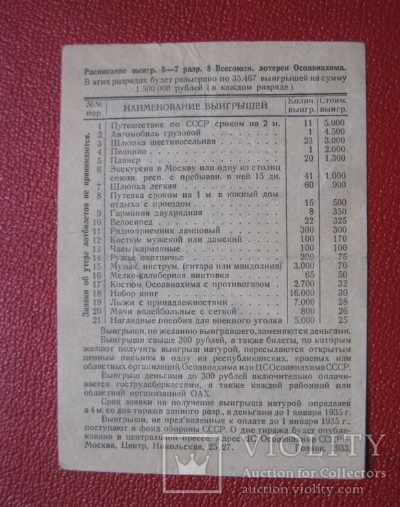 1 рубль 1933 Осоавиахима лотерея, фото №3