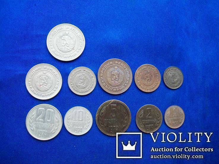 Монеты Болгарии стотинки 1974 г. 1 2  5 10 20 50 стотинок  11 шт, фото №9