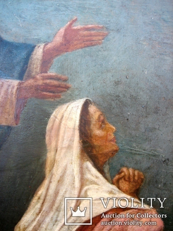 Старовинна ікона - Моління перед іконою Св. Миколая, фото №10