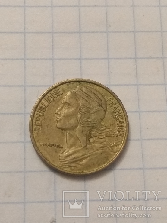 14.  Монета 5  сантимов 1966 года, фото №3