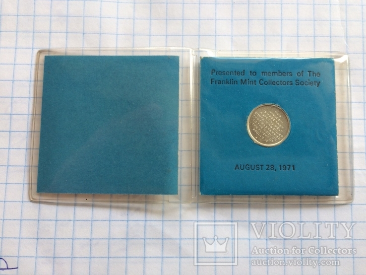 Мини монета США облетевшая луну, фото №3
