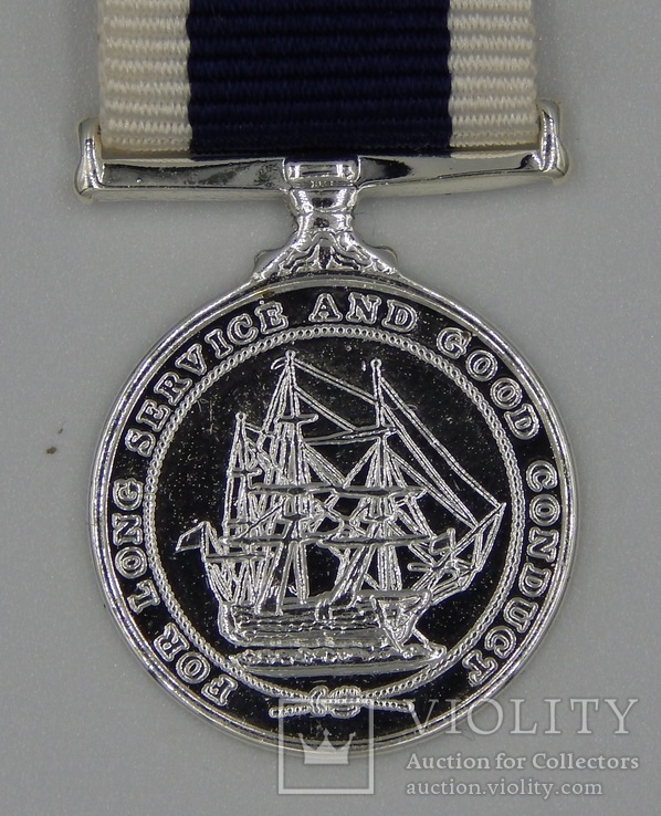 Великобритания. Медаль. Медаль военно-морского флота за отличную службу. Миниатюра., фото №2