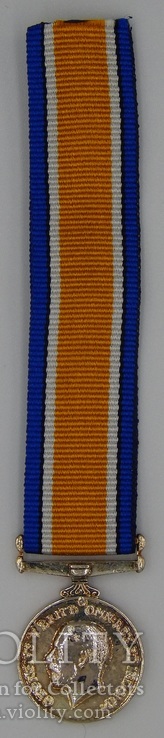 Великобритания. Медаль. Британская Военная Медаль 1914-20. Миниатюра., фото №3