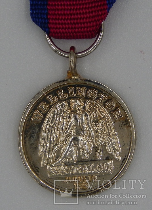 Великобритания. Медаль. Медаль Ватерлоо. Миниатюра., фото №5