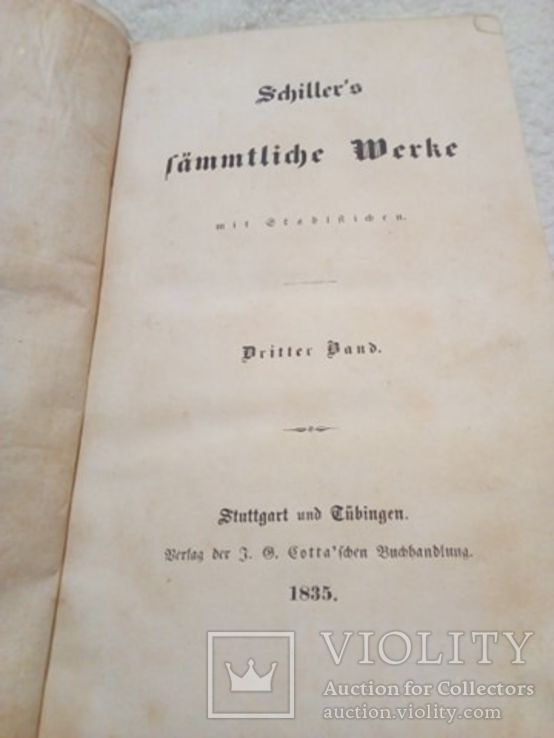 Книга Шилер "fammtliche werke " 1835 год, фото №2