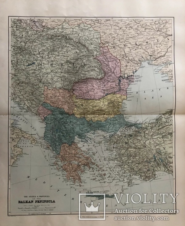 1894 Россия Украина Турция Крым Сербия. Большая. Оригинал, фото №3