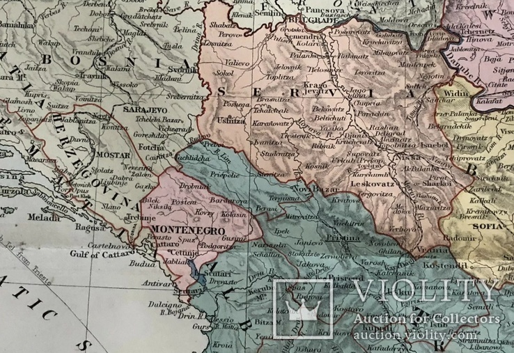 1894 Россия Украина Турция Крым Сербия. Большая. Оригинал, фото №5