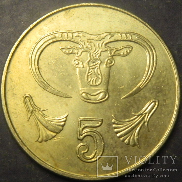 5 центів Кіпр 2004, фото №2