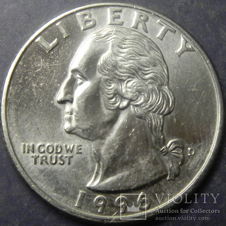 25 центів США 1996 D