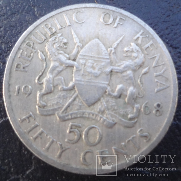 50 центов 1968  Кения   (И.4.9)~, фото №3