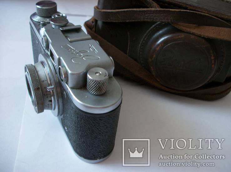 Фотоаппарат зоркий-1 оригинальный футляр и катушка, фото №6