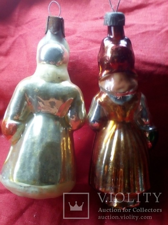 Елочная Игрушка СССР 1950х.Красные шапочки, фото №3