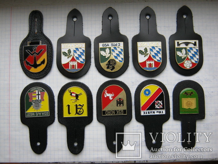 ПВ жетоны пограничников ФРГ - 10 штук (нагрудные подвесные знаки) Зап Германия 1980-х гг, фото №4