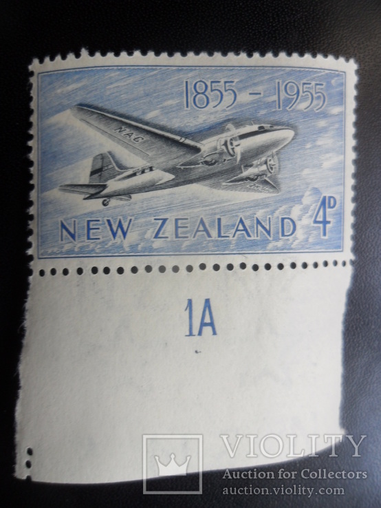 Авиация. Новая Зеландия. 1955 г. Самолет.  MNH.  поле