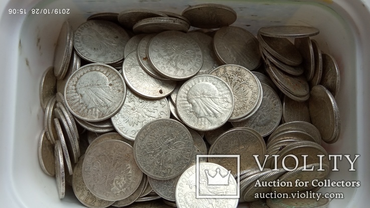Срібло 999грам  в монетах по 2 злотих 1932-33-34, фото №5